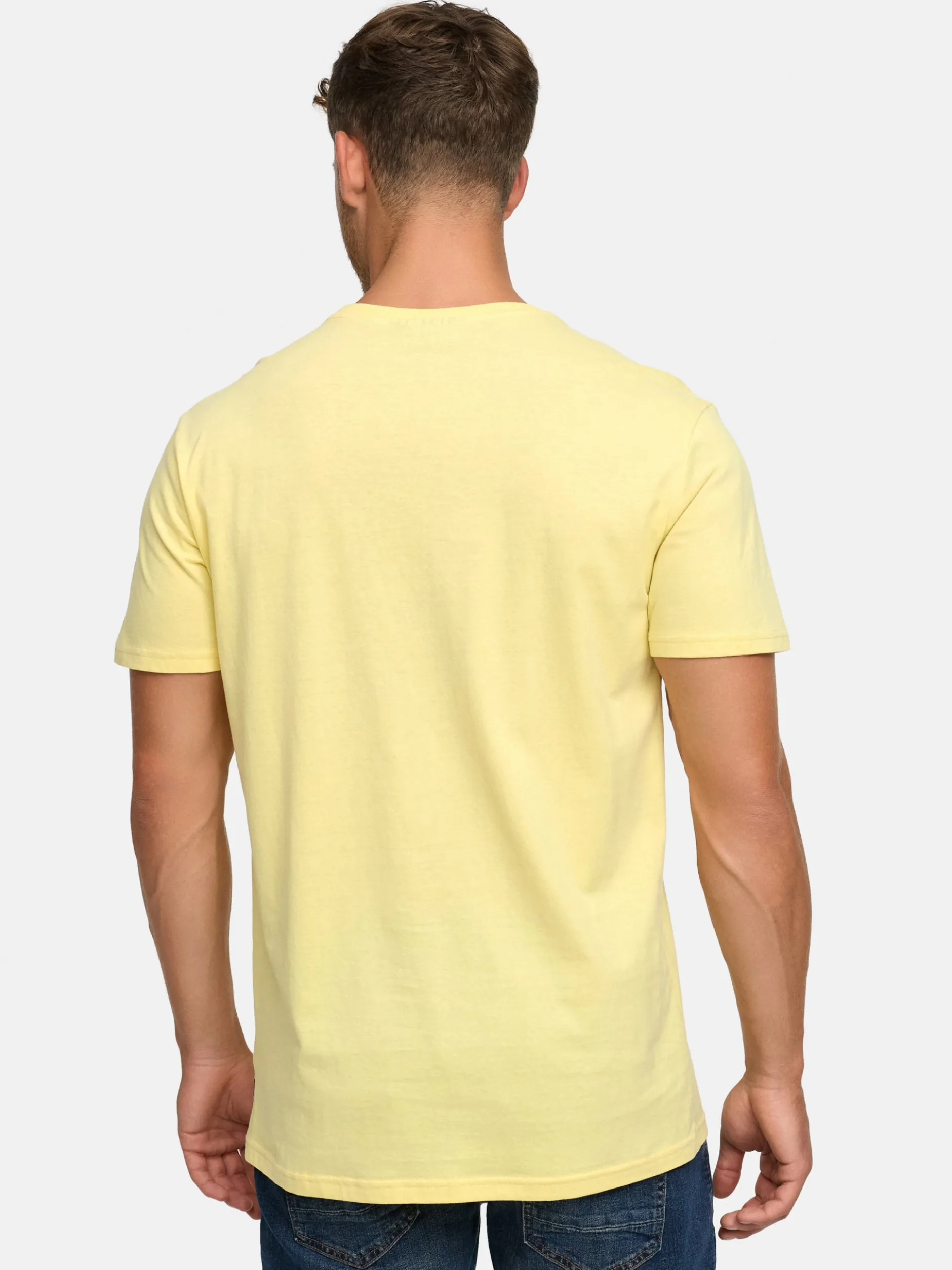 Indicode Herren T-Shirt - Kloge in gelb