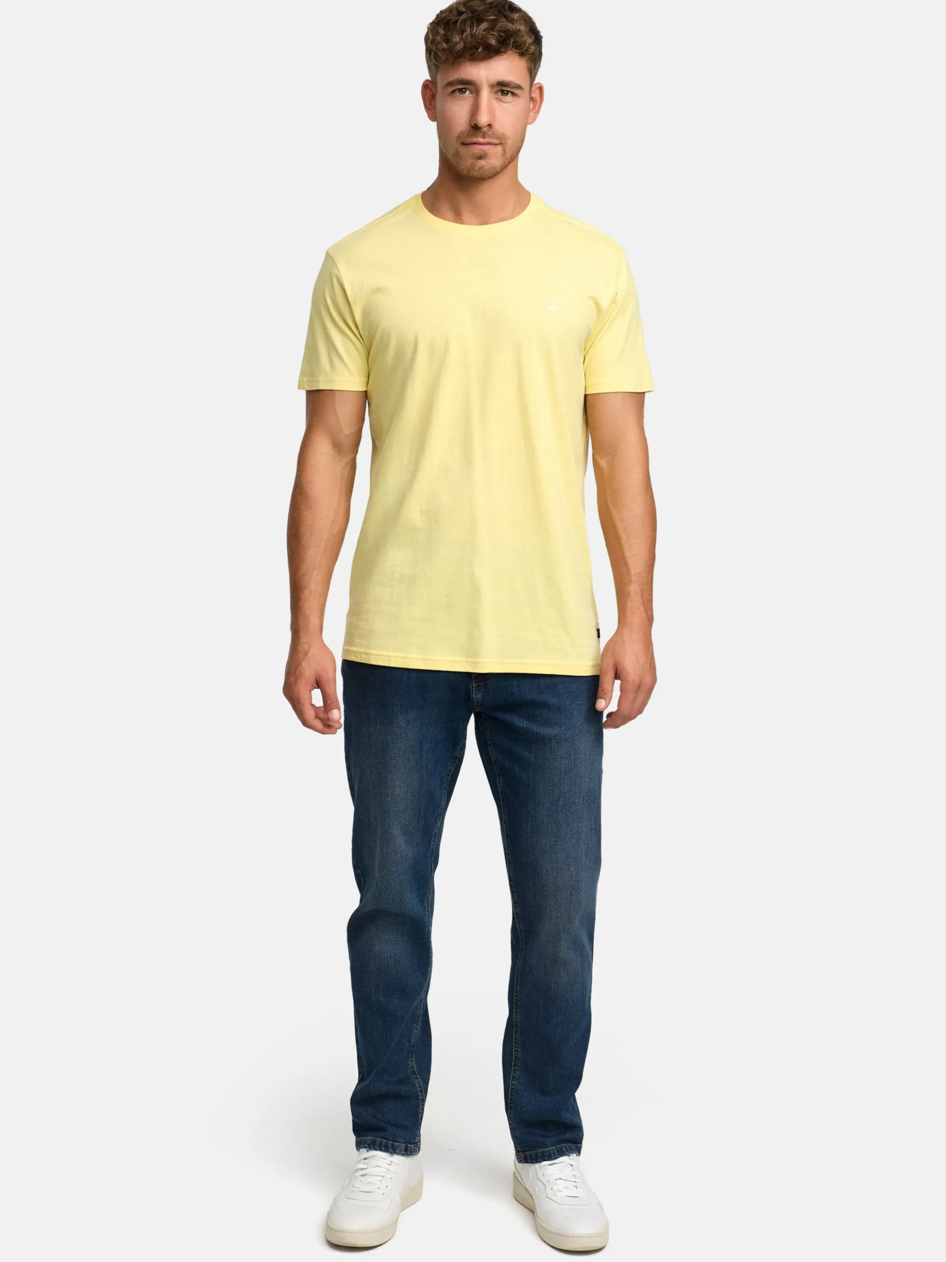Indicode Herren T-Shirt - Kloge in gelb