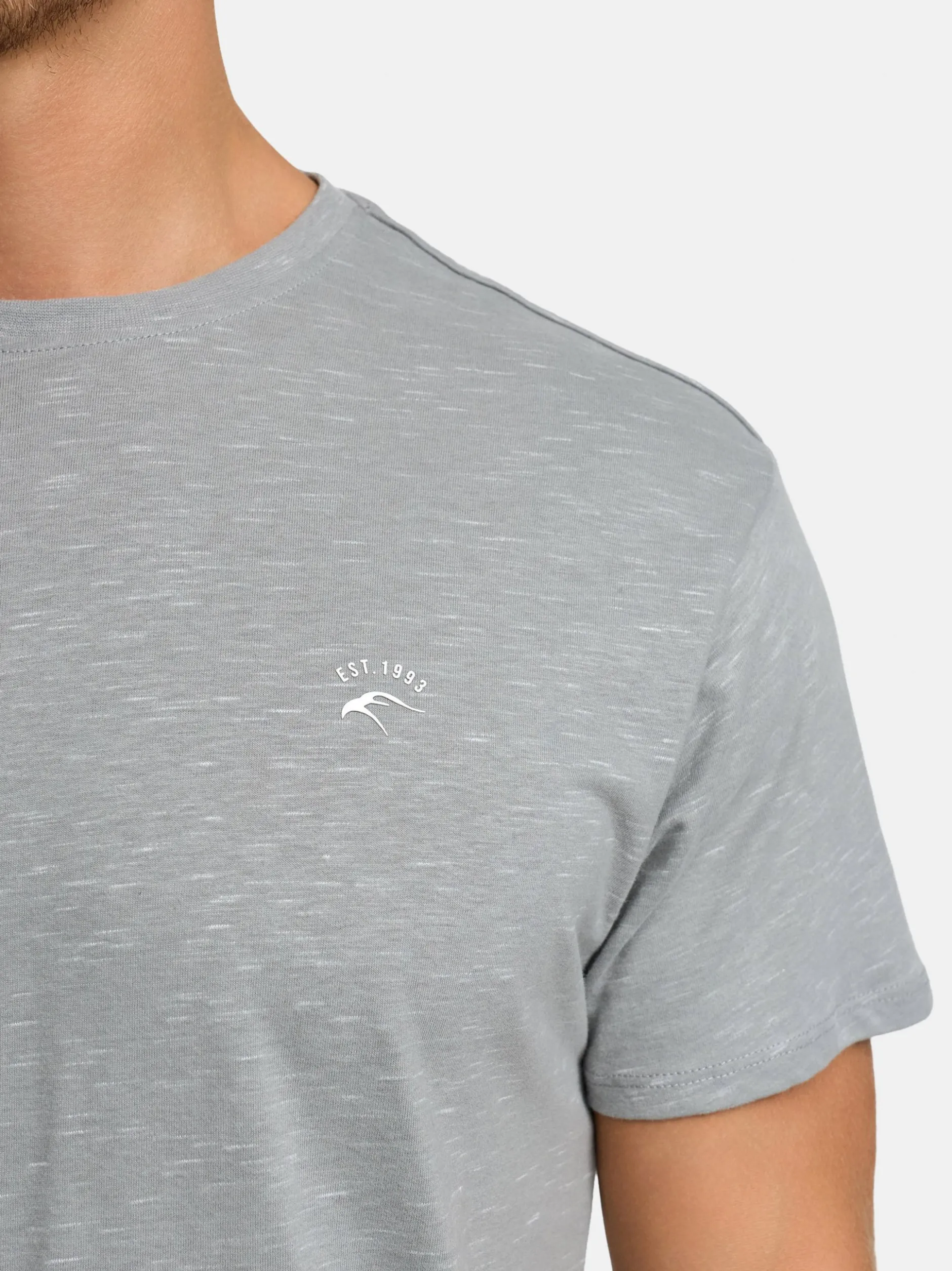 Indicode Herren T-Shirt - Kloge in grau