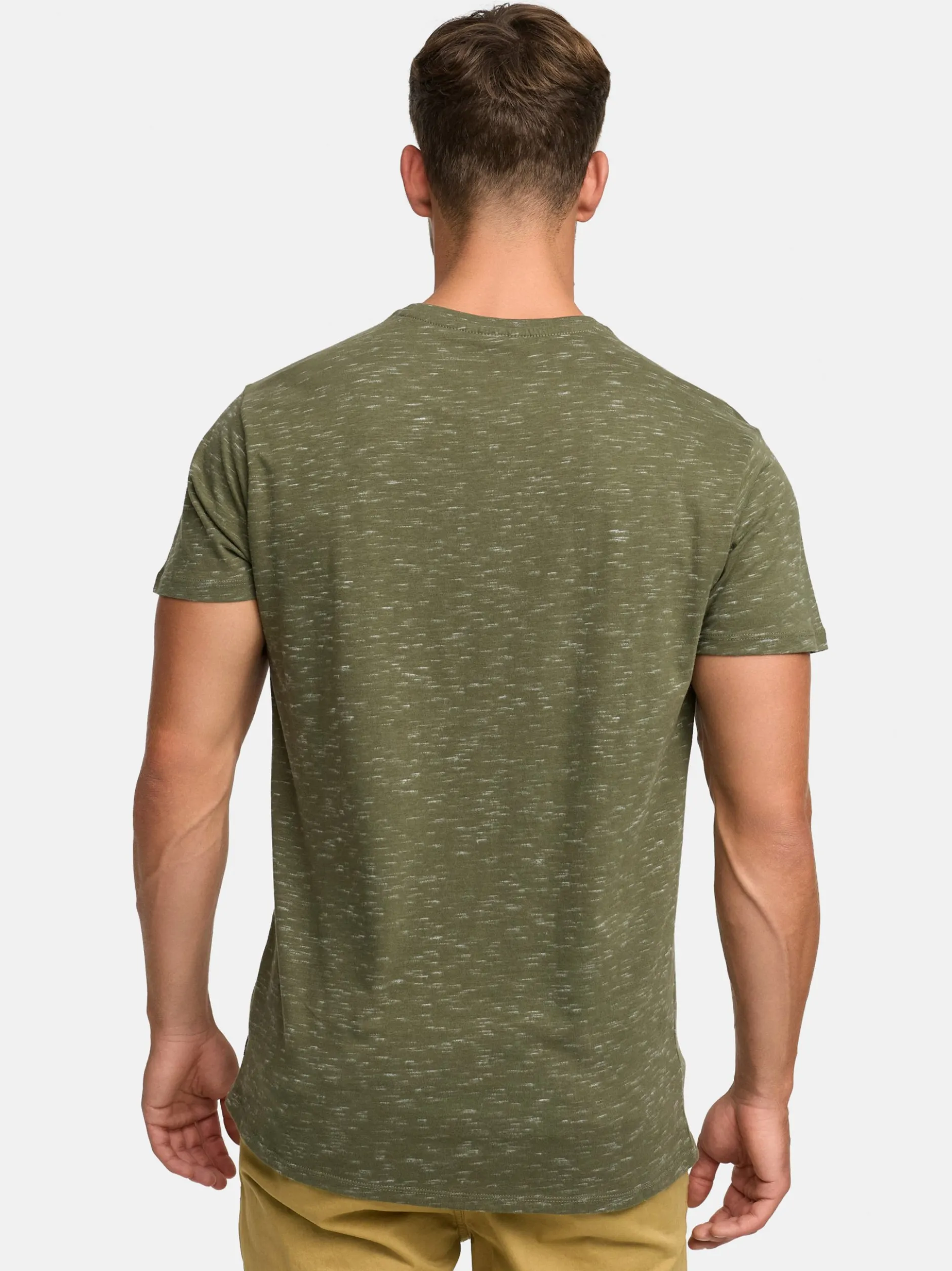 Indicode Herren T-Shirt - Kloge in khaki
