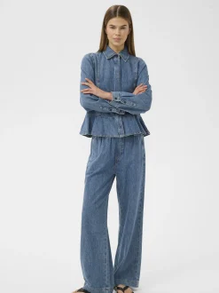 Inwear Damen Jeans SOPHINAIW Elastische Taille in blau