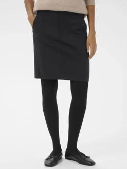 Inwear Damen Rock Zella Mittlere Taille in schwarz