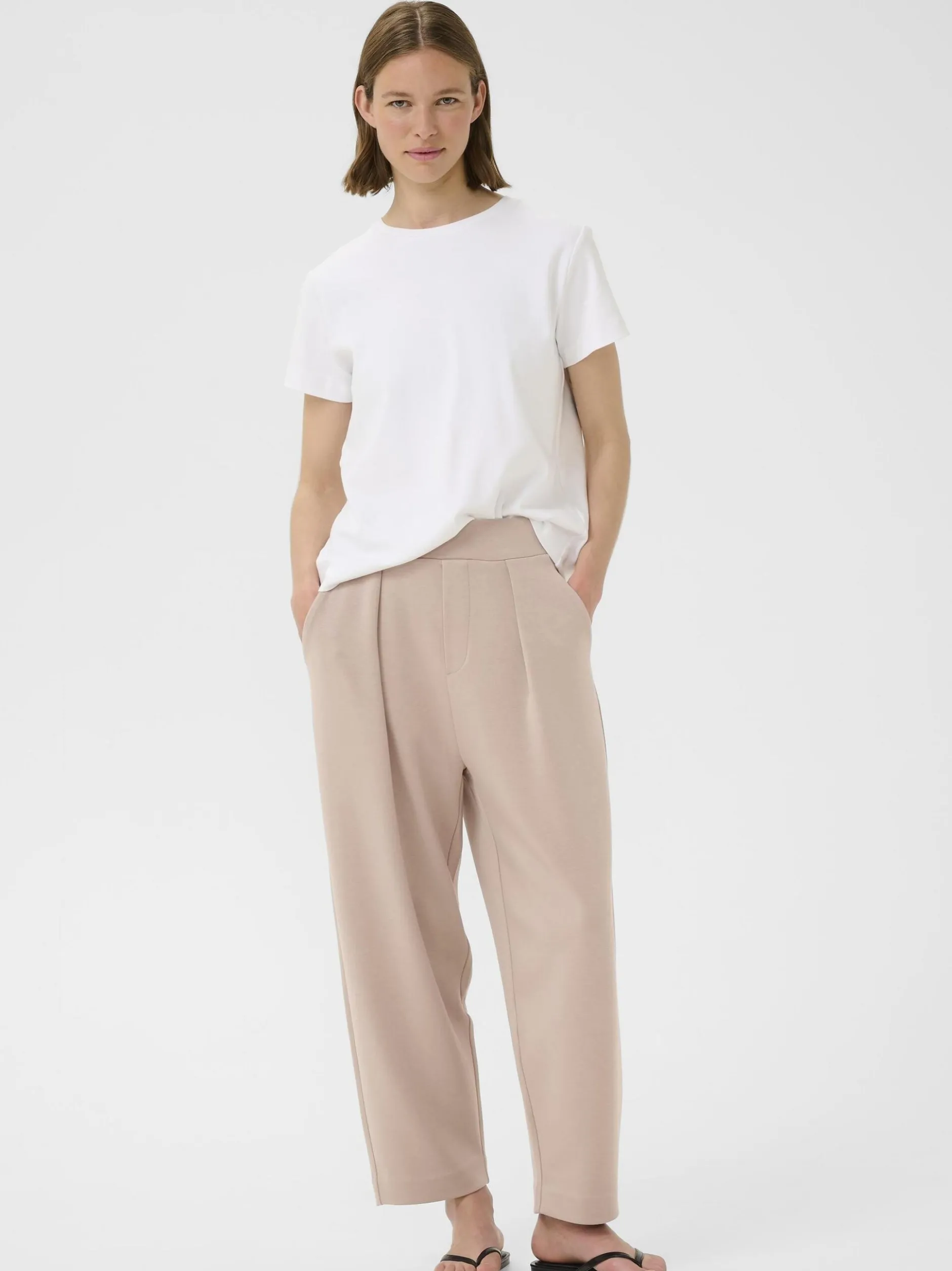 Inwear Damen Strickhose PannieIW Normale Taille mit tiefem Schnitt in grau