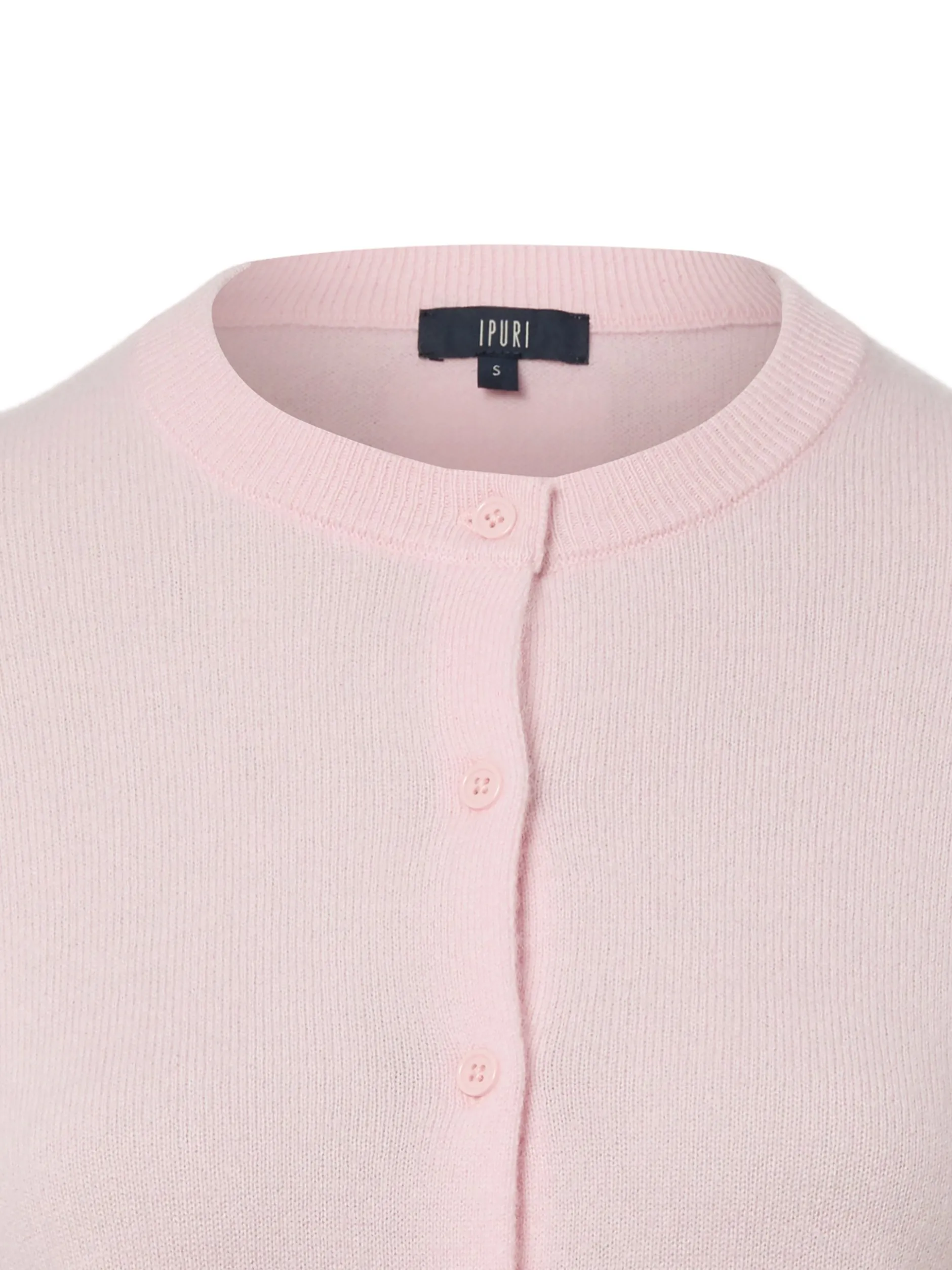 IPURI Damen Cashmere-Strickjacke in rosa