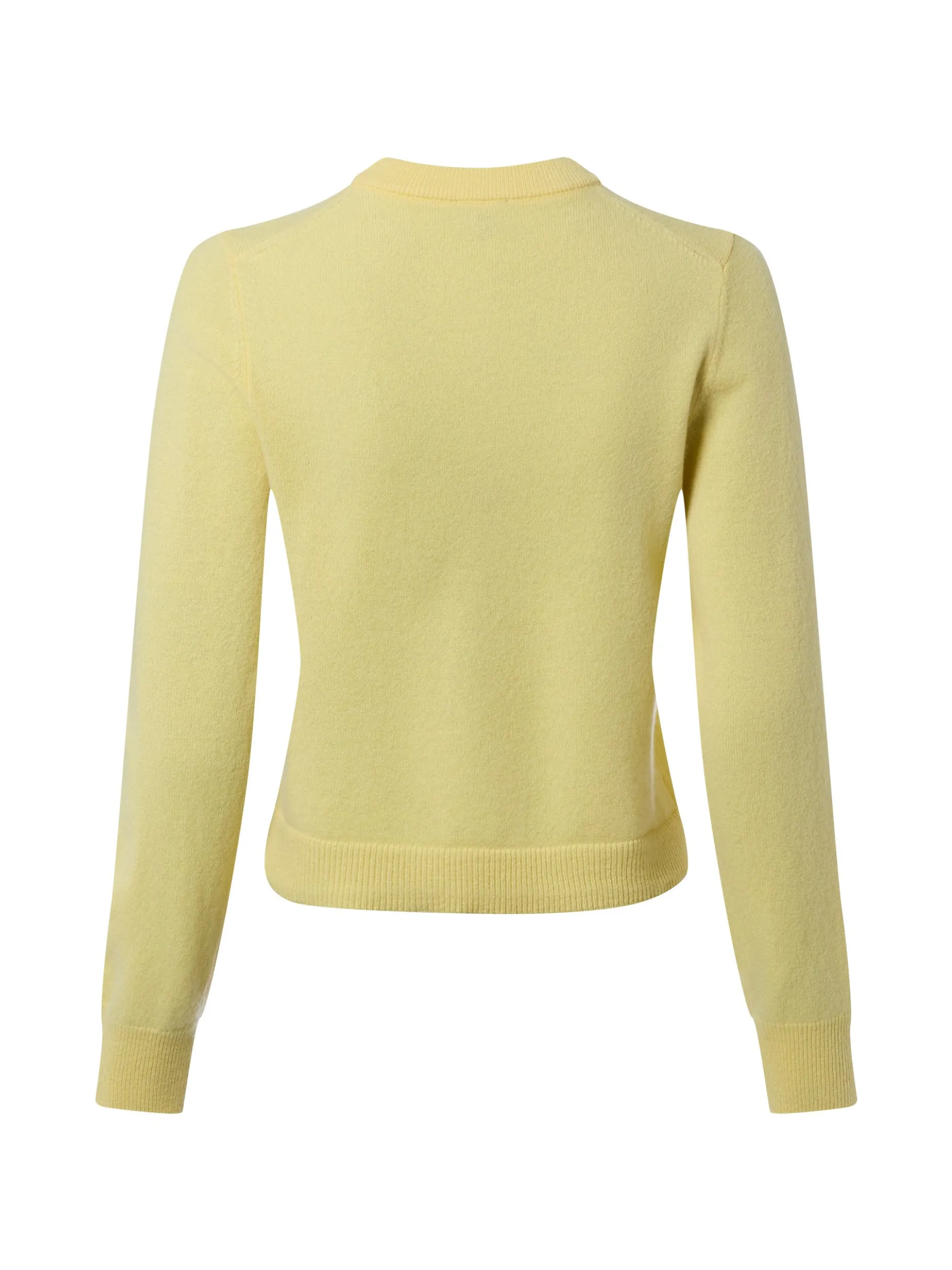 IPURI Damen Cashmere-Strickjacke in gelb
