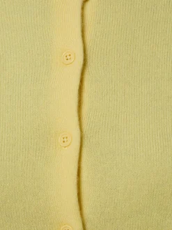 IPURI Damen Cashmere-Strickjacke in gelb