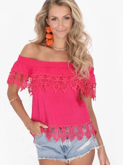 IZIA Damen Bluse in fuchsia