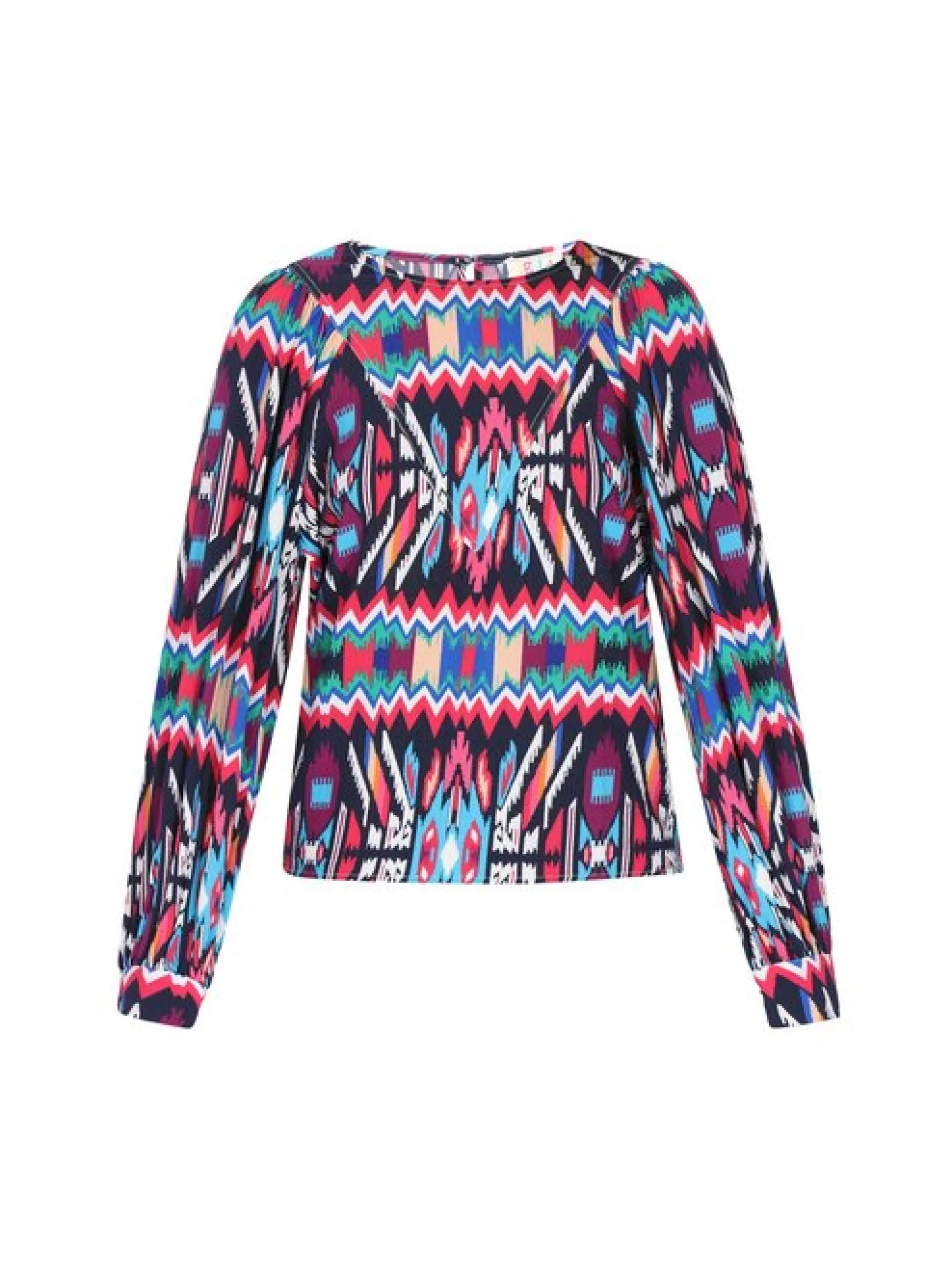 IZIA Damen Bluse in mehrfarbig - Ausschnitt: Rundhals