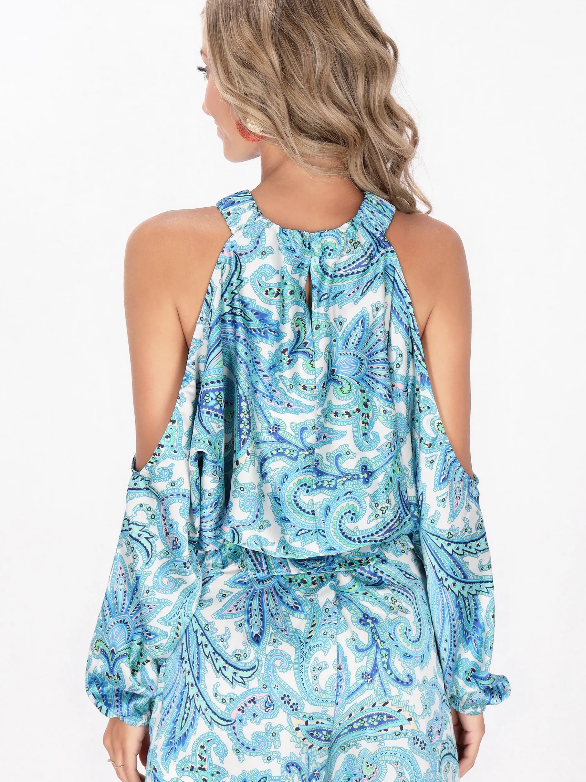 IZIA Damen Bluse in mehrfarbig - Ausschnitt: Rundhals