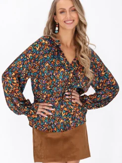 IZIA Damen Bluse in mehrfarbig