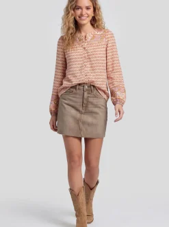IZIA Damen Bluse in mehrfarbig - Ausschnitt: Rundhals