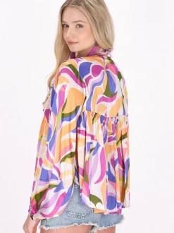 IZIA Damen Bluse in mehrfarbig