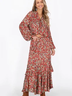 IZIA Damen Bluse in rot