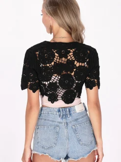 IZIA Damen Bluse in schwarz