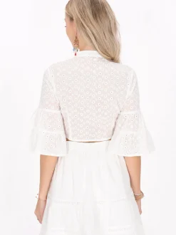 IZIA Damen Bluse in weiß