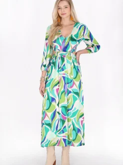 IZIA Damen Kleid in aqua - Länge: mittel
