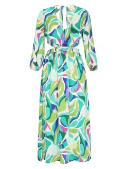 IZIA Damen Kleid in aqua - Länge: mittel