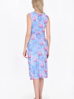 IZIA Damen Kleid in blau - Ausschnitt: Rundhals