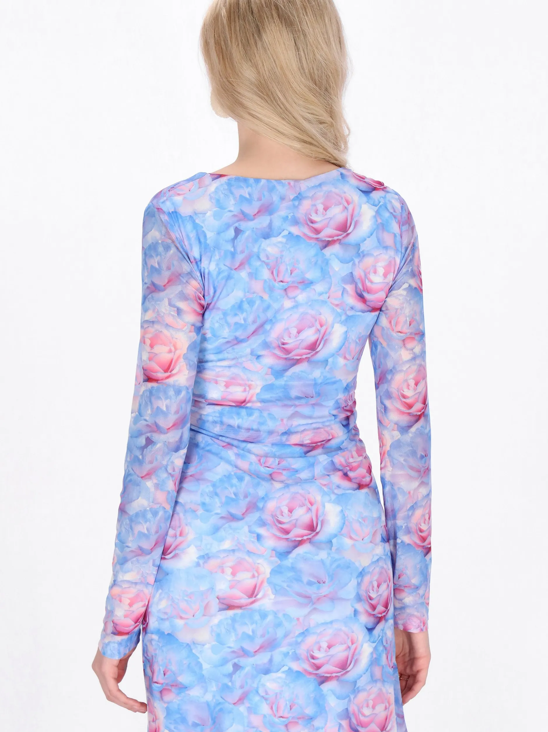 IZIA Damen Kleid in blau - Länge: mittel