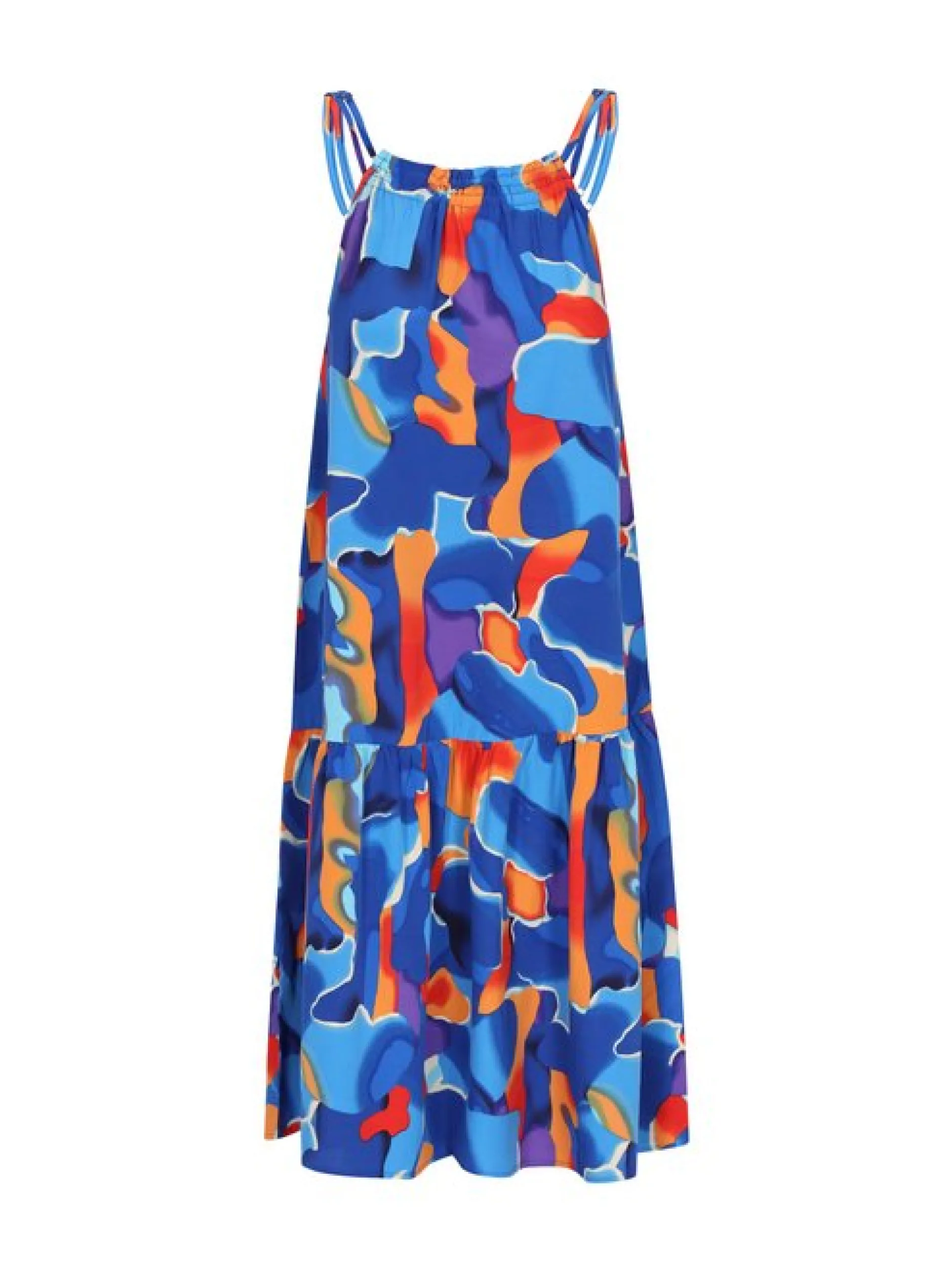 IZIA Damen Kleid in blau - Länge: mittel