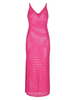 IZIA Damen Kleid in fuchsia - Länge: mittel