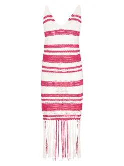 IZIA Damen Kleid in fuchsia - Länge: mittel