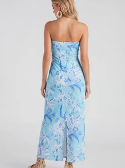 IZIA Damen Kleid in hellblau - Länge: mittel