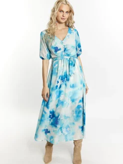 IZIA Damen Kleid in mehrfarbig - Länge: mittel
