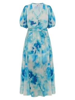 IZIA Damen Kleid in mehrfarbig - Länge: mittel