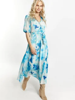 IZIA Damen Kleid in mehrfarbig - Länge: mittel