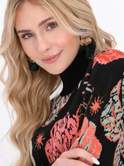 IZIA Damen Kleid in mehrfarbig - Länge: mittel