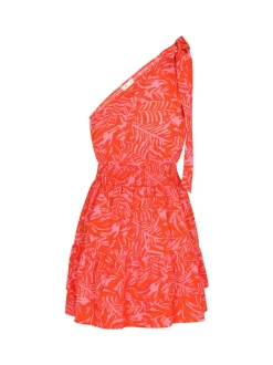 IZIA Damen Kleid in orange - Länge: mittel