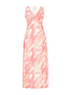 IZIA Damen Kleid in orange - Länge: mittel