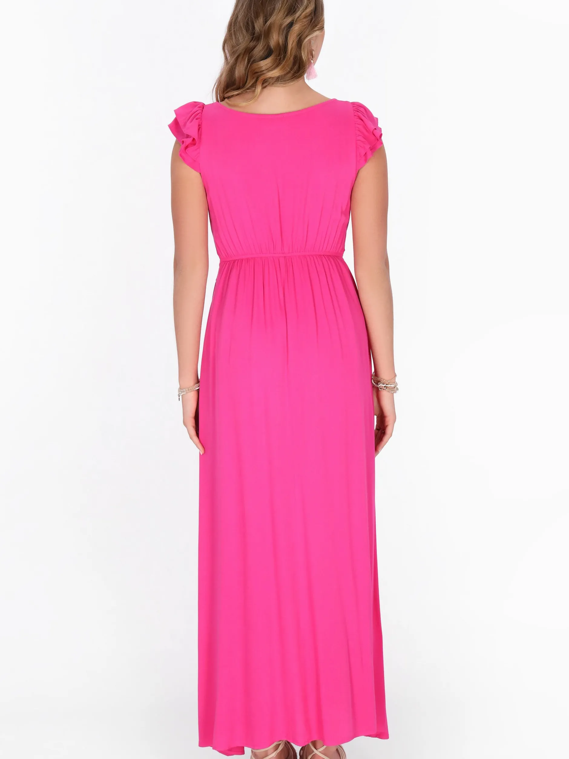 IZIA Damen Kleid in pink - Länge: mittel