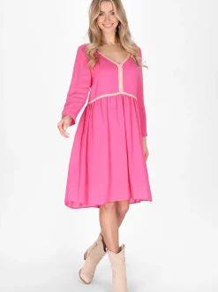 IZIA Damen Kleid in pink - Länge: mittel