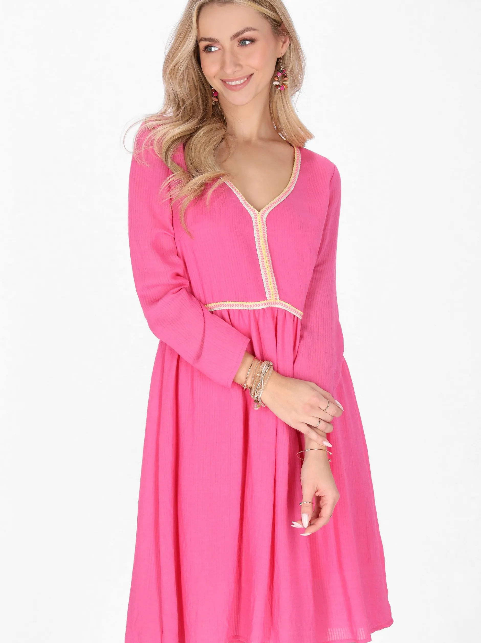 IZIA Damen Kleid in pink - Länge: mittel