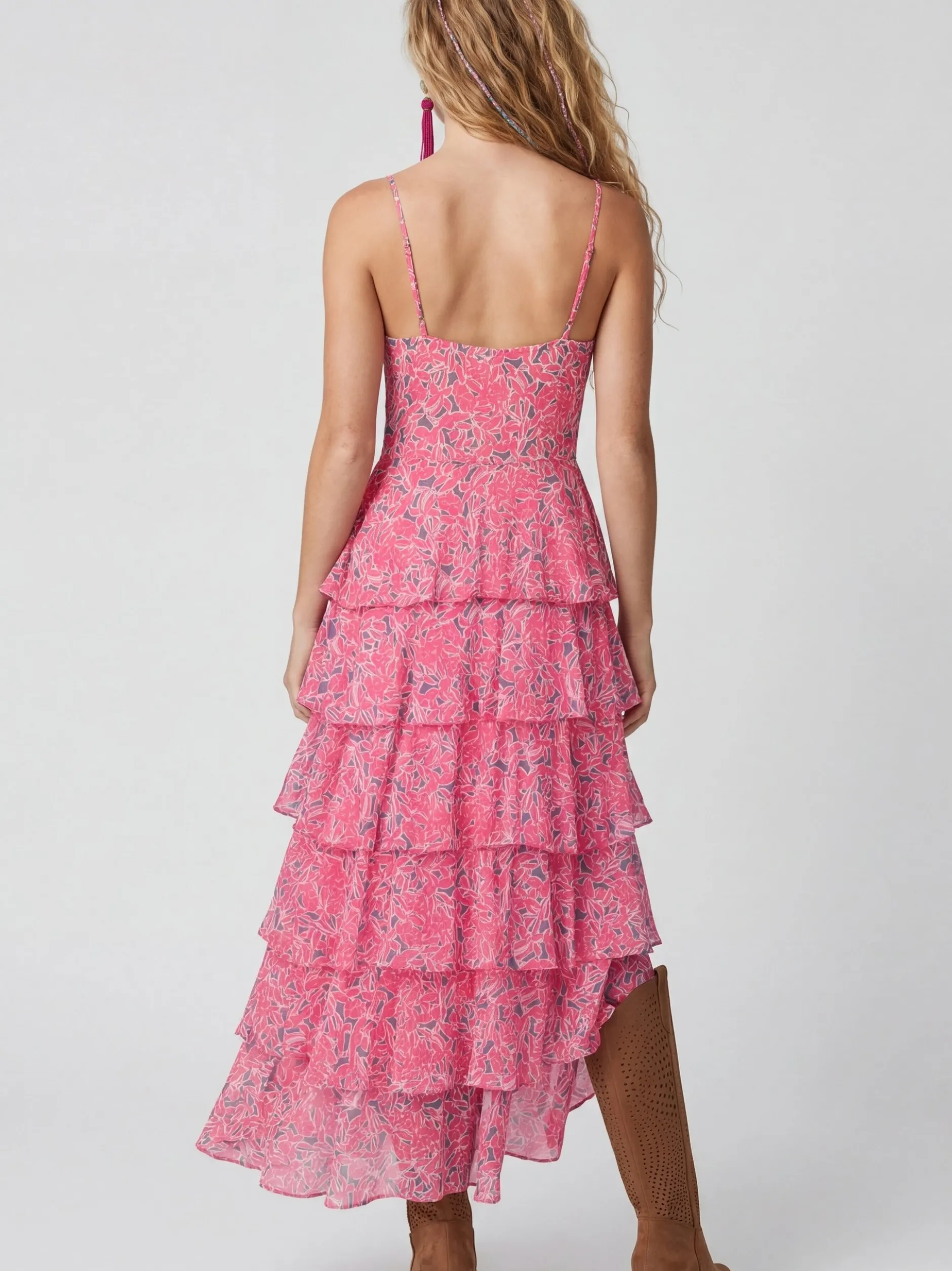 IZIA Damen Kleid in pink - Länge: mittel