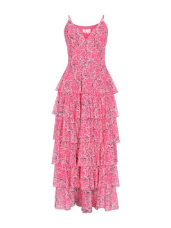 IZIA Damen Kleid in pink - Länge: mittel