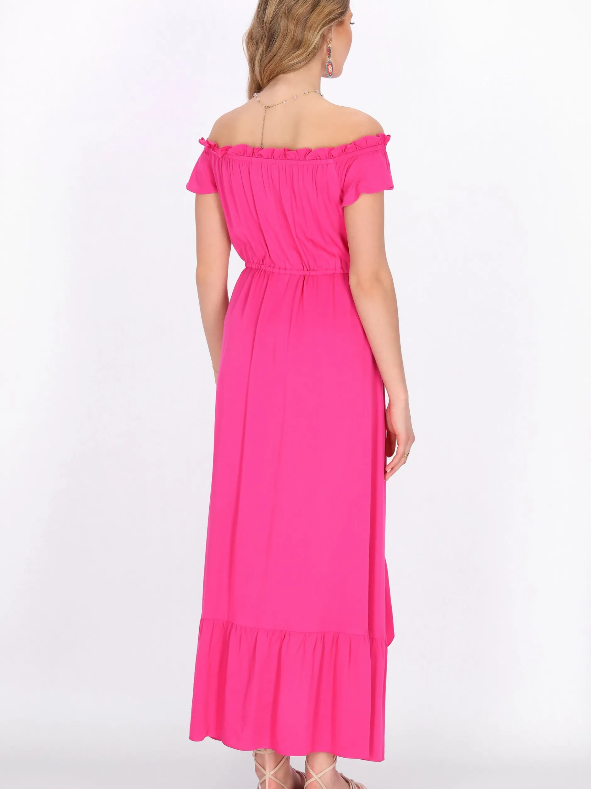 IZIA Damen Kleid in rosa - Länge: mittel