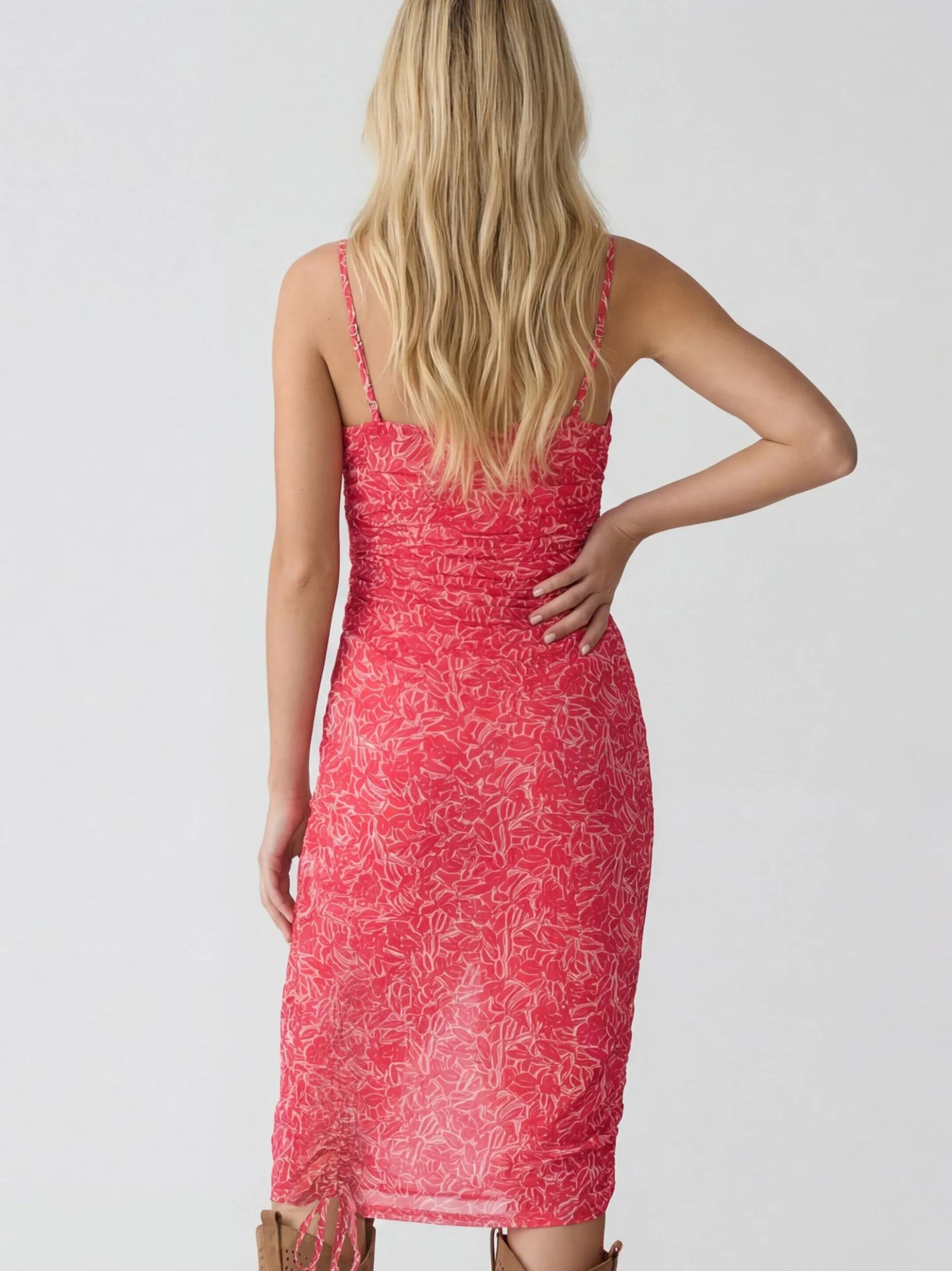 IZIA Damen Kleid in rot - Länge: mittel