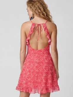 IZIA Damen Kleid in rot - Länge: mittel