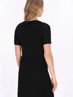 IZIA Damen Kleid in schwarz - Ausschnitt: Rundhals