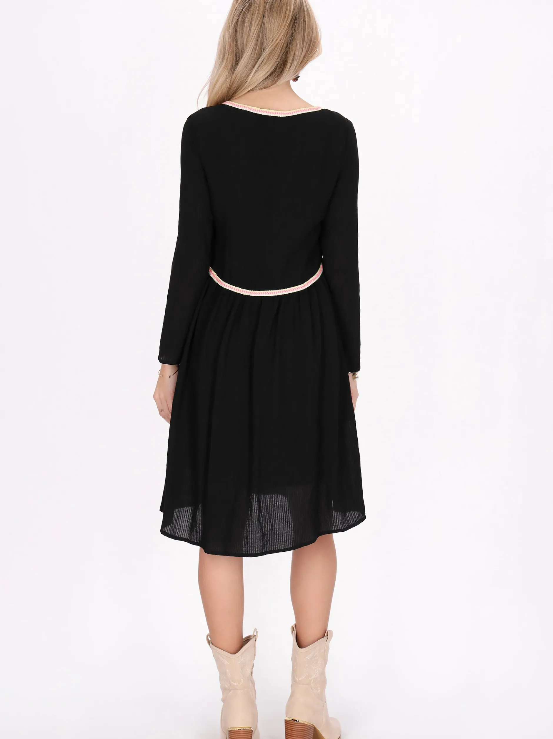 IZIA Damen Kleid in schwarz - Länge: mittel