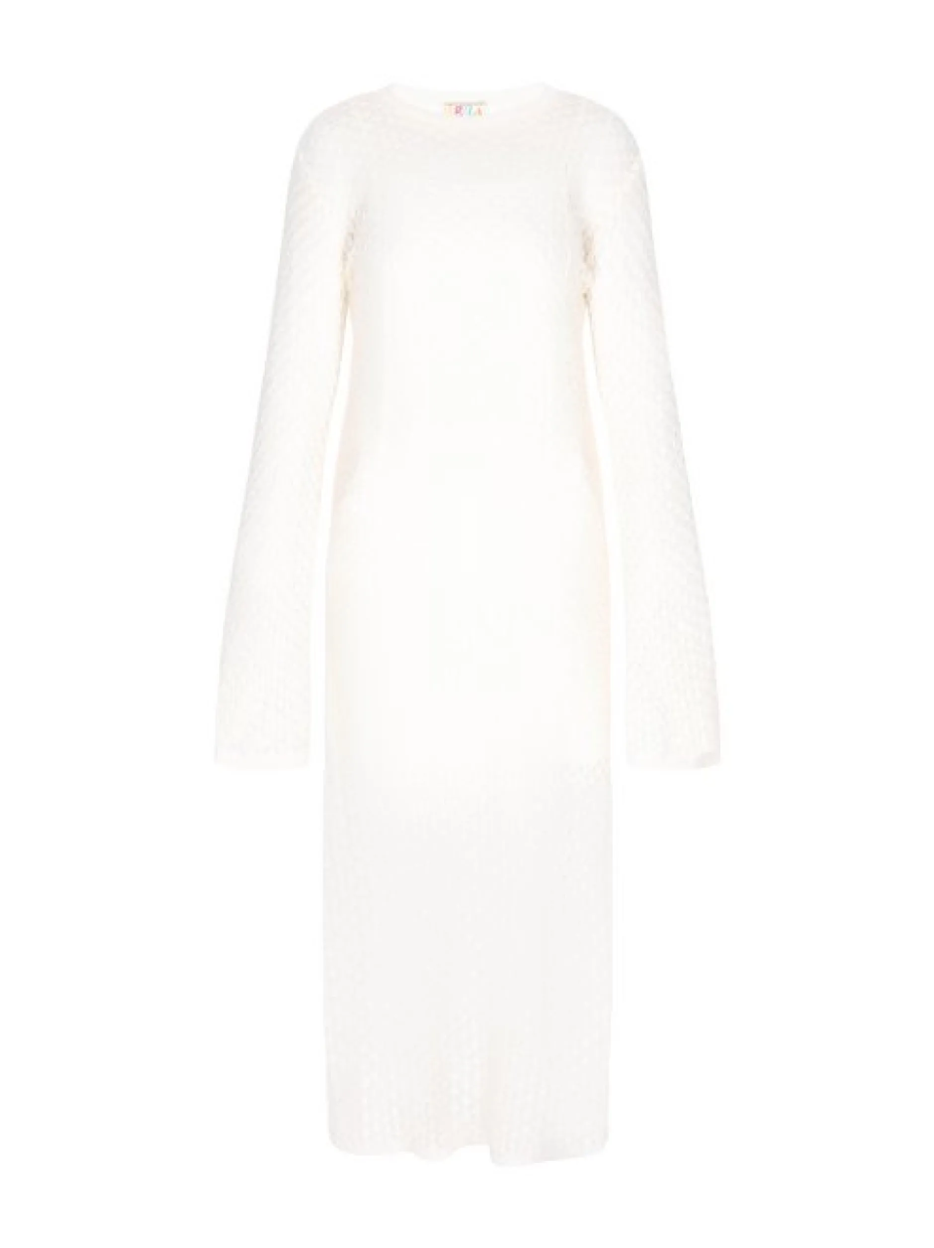 IZIA Damen Kleid in weiß - Ausschnitt: Rundhals