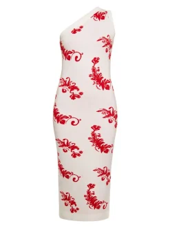 IZIA Damen Kleid in weiß - Ausschnitt: Cache-Coeur