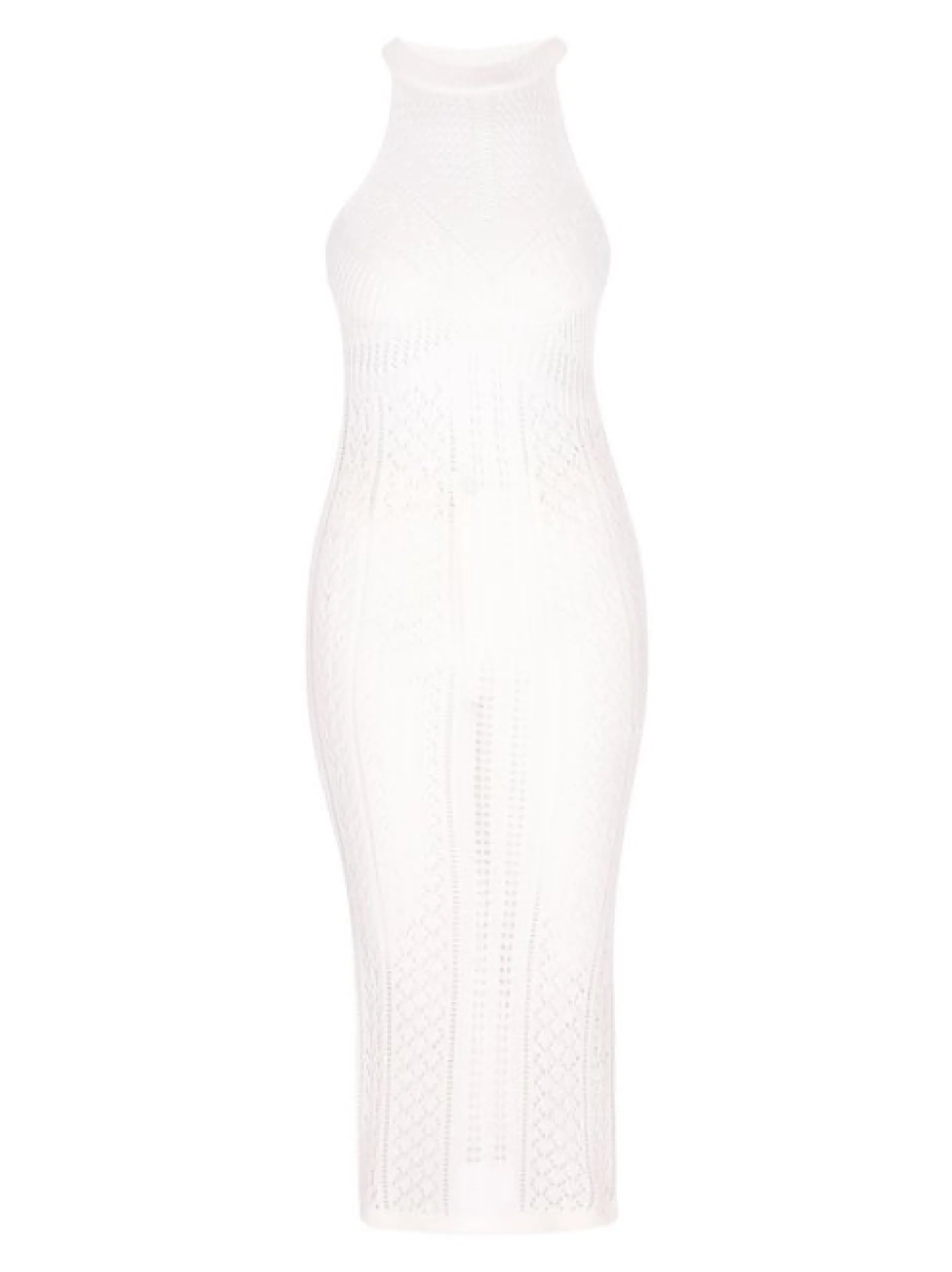 IZIA Damen Kleid in weiß - Länge: mittel