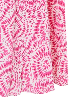 IZIA Damen Maxikleid mit Print in pink - Länge: mittel
