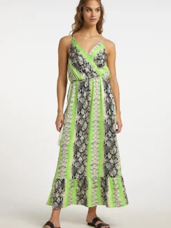 IZIA Damen Maxikleid mit Schlangen-Print in mehrfarbig