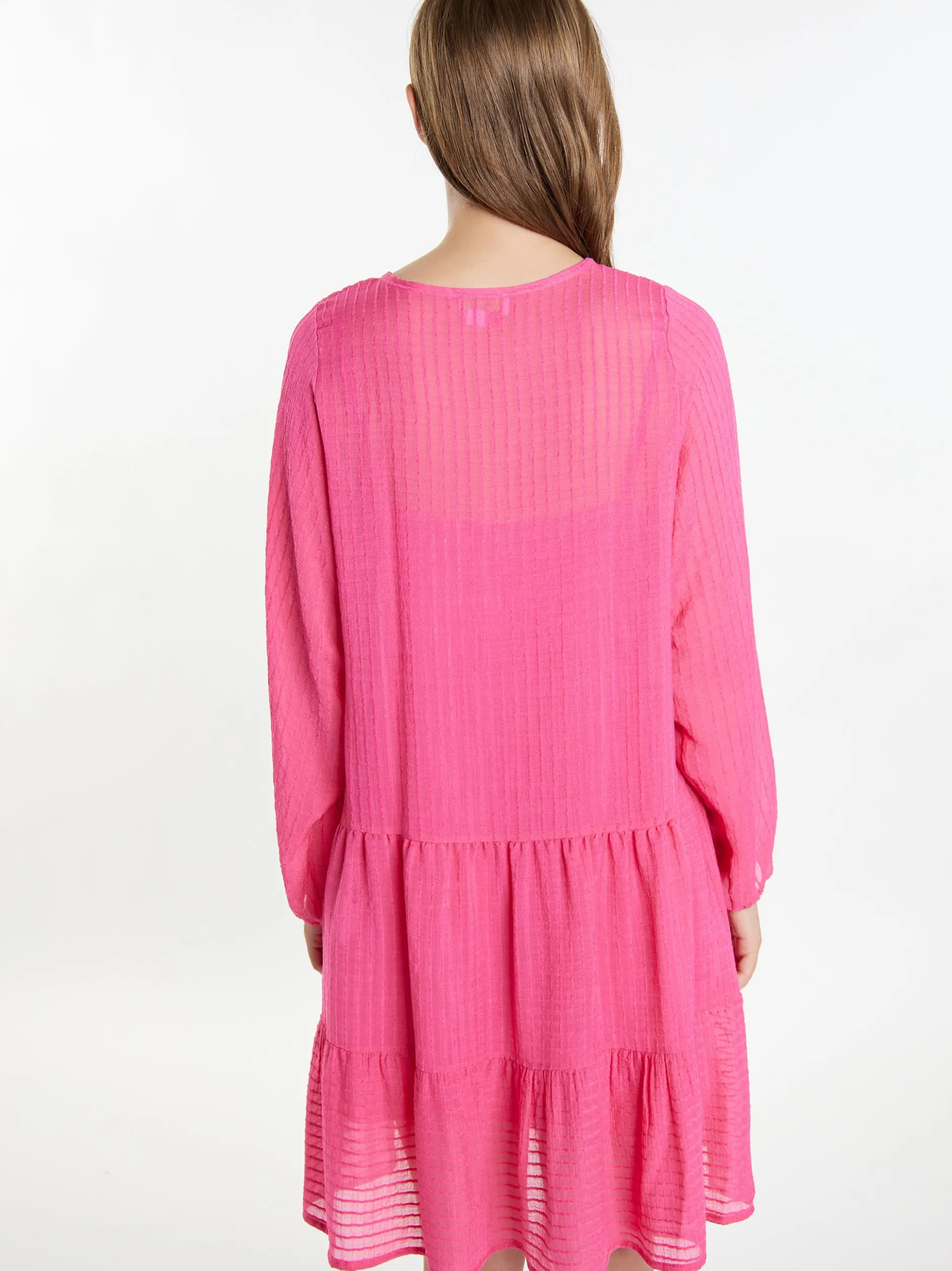IZIA Damen Midikleid im Streifendesign in pink