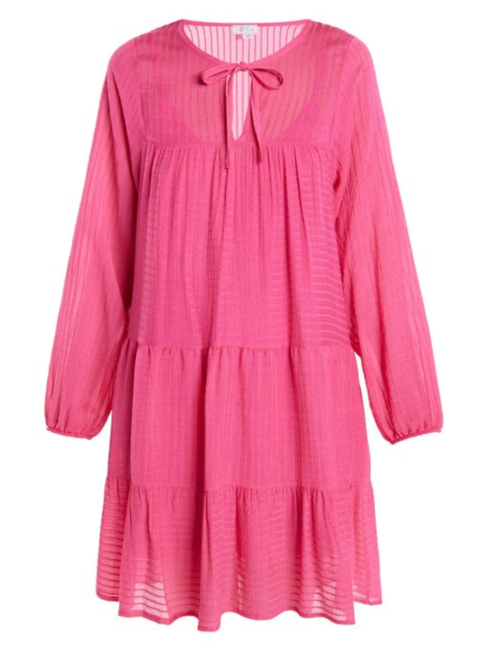 IZIA Damen Midikleid im Streifendesign in pink